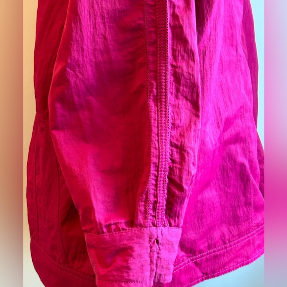 Chico’s Full Zip Nylon-Cotton Blend Magenta Jacket - Picture 10 of 14